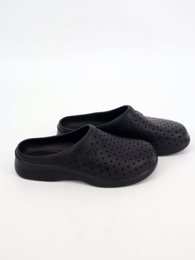 Image for Men's Brand Logo Printed Slippers,Black