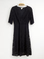 Image for Women's Floral Embroidered Dress,Black