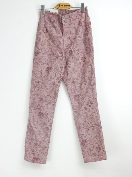 Image for Women's Floral Printed Jeans Pants,Pink