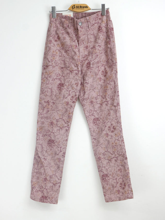 Image for Women's Floral Printed Jeans Pants,Pink