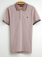 Image for Men's Textured Polo T-Shirt,Light Pink