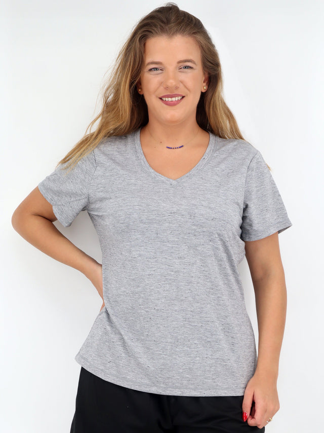 Image for Women's Textured Sport T-Shirt,Light Grey