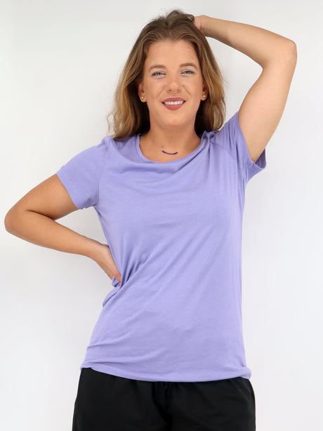 Image for Women's Plain Solid Sleepwear Top,Purple