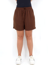 Image for Women's Brand Logo Printed Sport Short,Brown