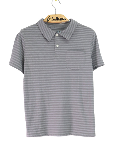 Image for Kids Boy's Striped Polo T-Shirt,Grey