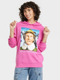 Image for Women's Graphic Printed Hoodies,Pink