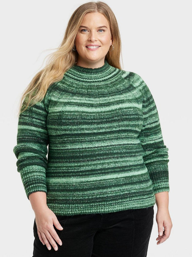 Green Ripped Sweater Women's Striped Sweaters,Green – All Brands Factory Outlet