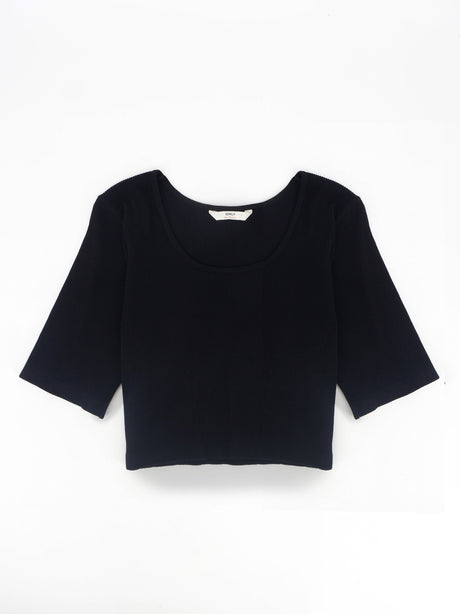 Image for Women's Ribbed Top,Black