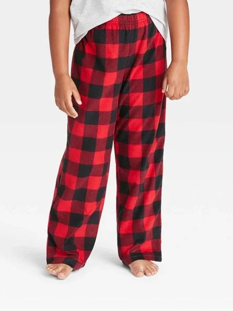 Image for Kids Boy's Plaid Sleepwear Pant,Red/Black