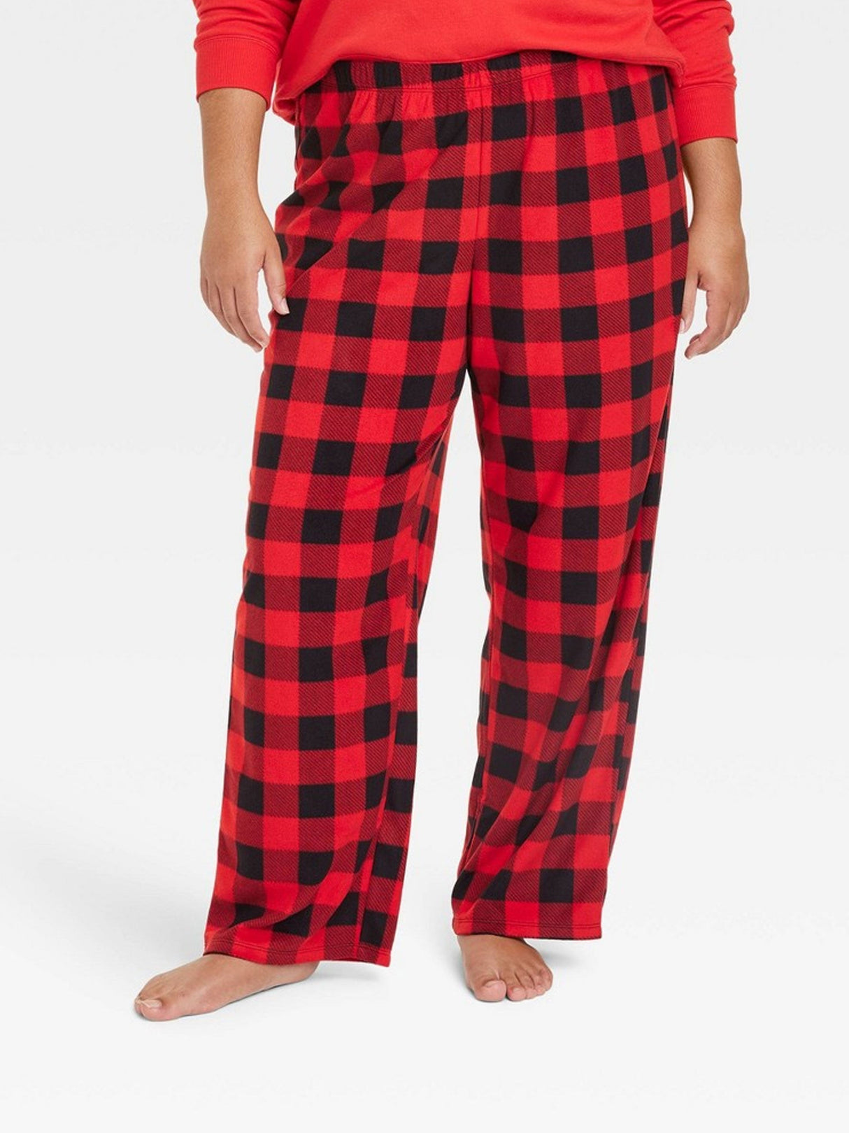 Image for Women's Plaid Sleepwear Pant,Red/Black