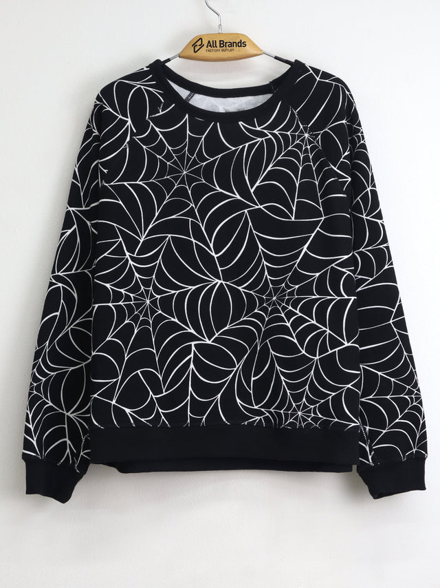 Image for Women's Graphic Printed Sweater,Black