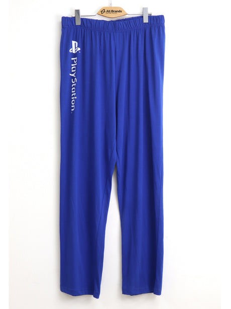 Image for Men's Brand Logo Printed Sleepwear Pant,Blue