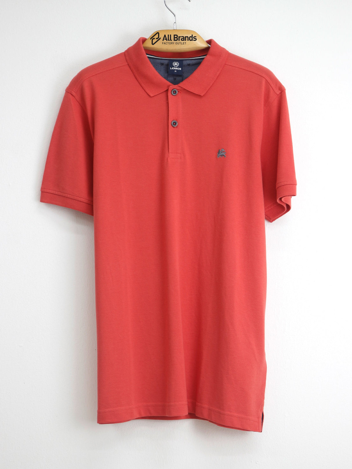 Image for Men's Brand Logo Embroidered Polo T-Shirt,Red