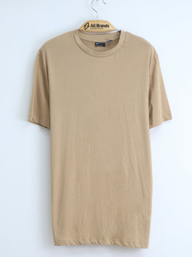 Image for Men's Plain Solid T-Shirt,Beige