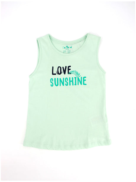 Image for Kids Girl's Graphic Printed Tank Top,Light Green