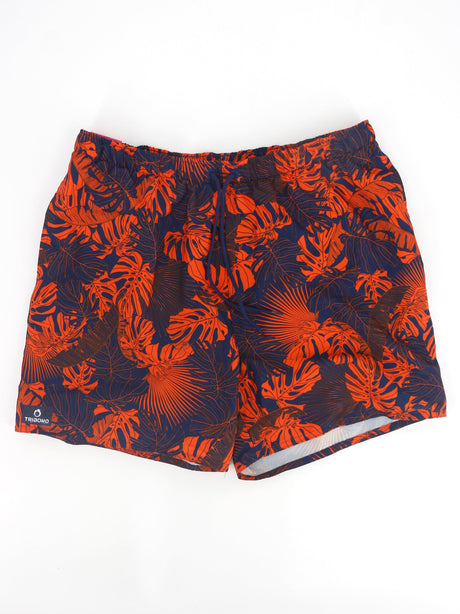 Image for Men's Printed Swim Trunks,Navy/Orange