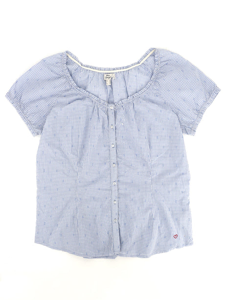 Image for Women's Plaid Top,Light Blue