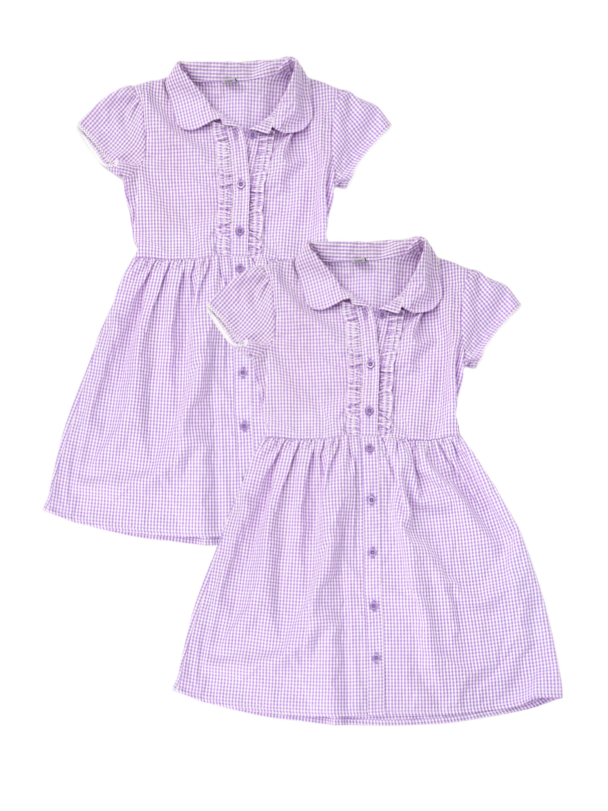 Image for Kids Girl's 2 Pcs Plaid Dress,Light Purple