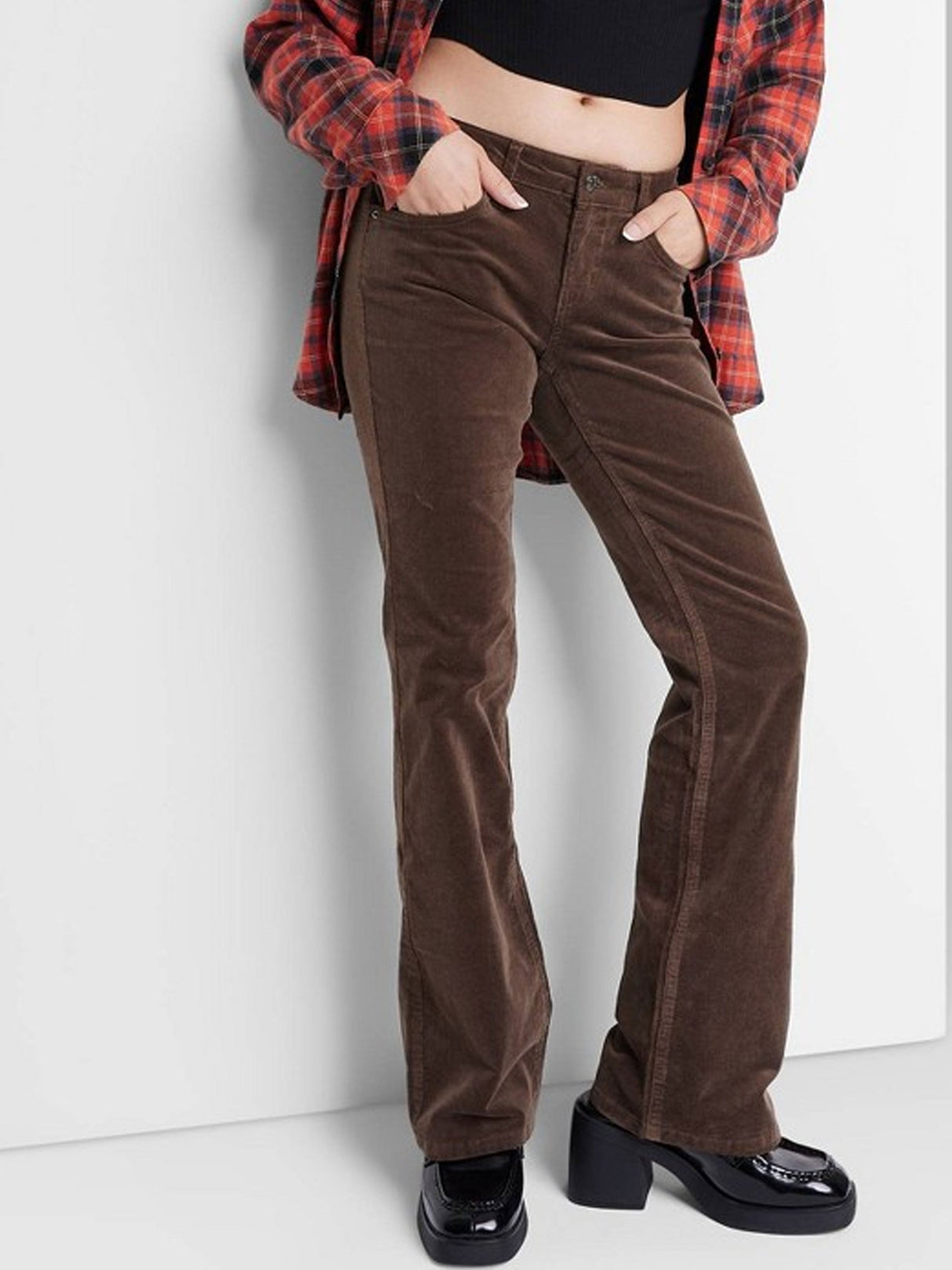 Image for Women's Corduroy Flare Pant,Brown