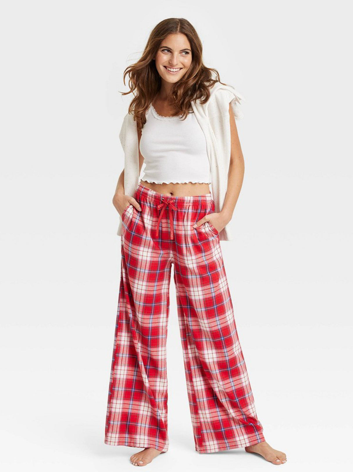 Image for Women's Plaid Sleepwear Pant,Red