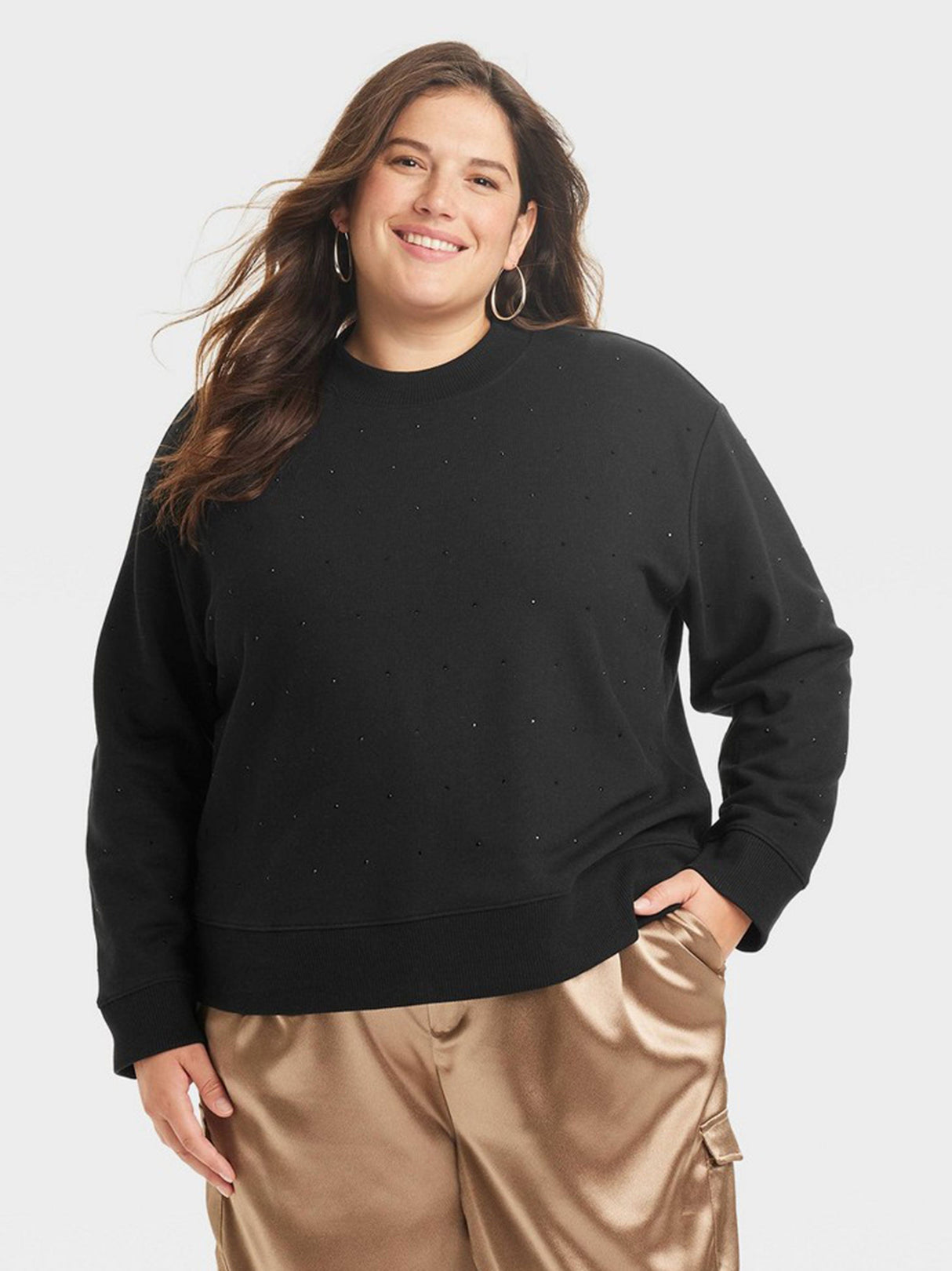 Image for Women's Beads Sweatshirt,Black