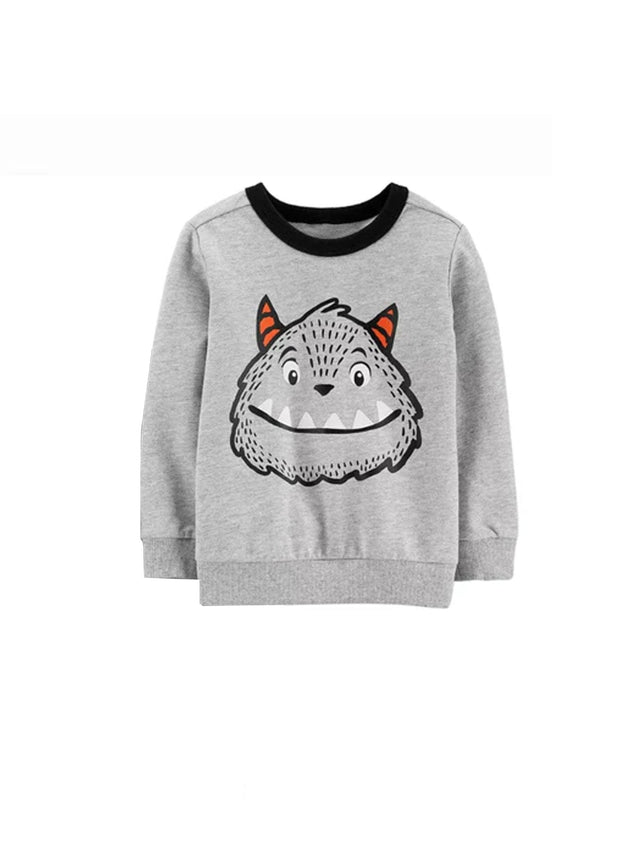 Image for Kids Boy's Graphic Printed Sweaters,Grey