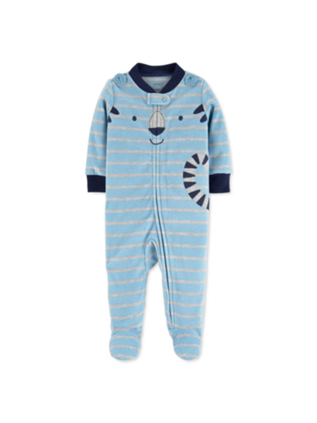 Image for Kids Boy's Striped Fleece Jumpsuits,Blue