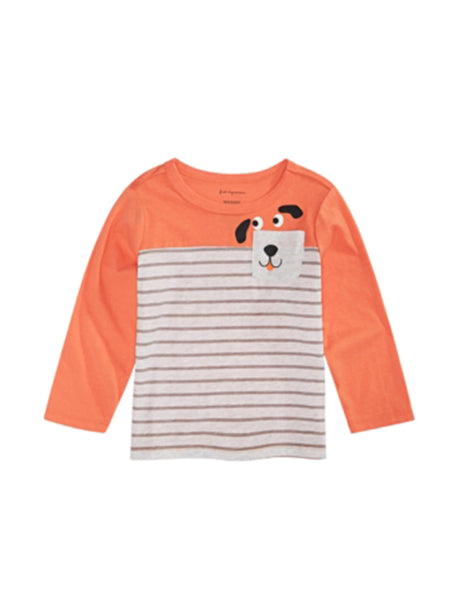 Image for Kids Boy's Striped Top,Orange/White