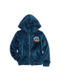 Image for Kids Girl's Graphic Embroidered Fleece Jacket,Navy