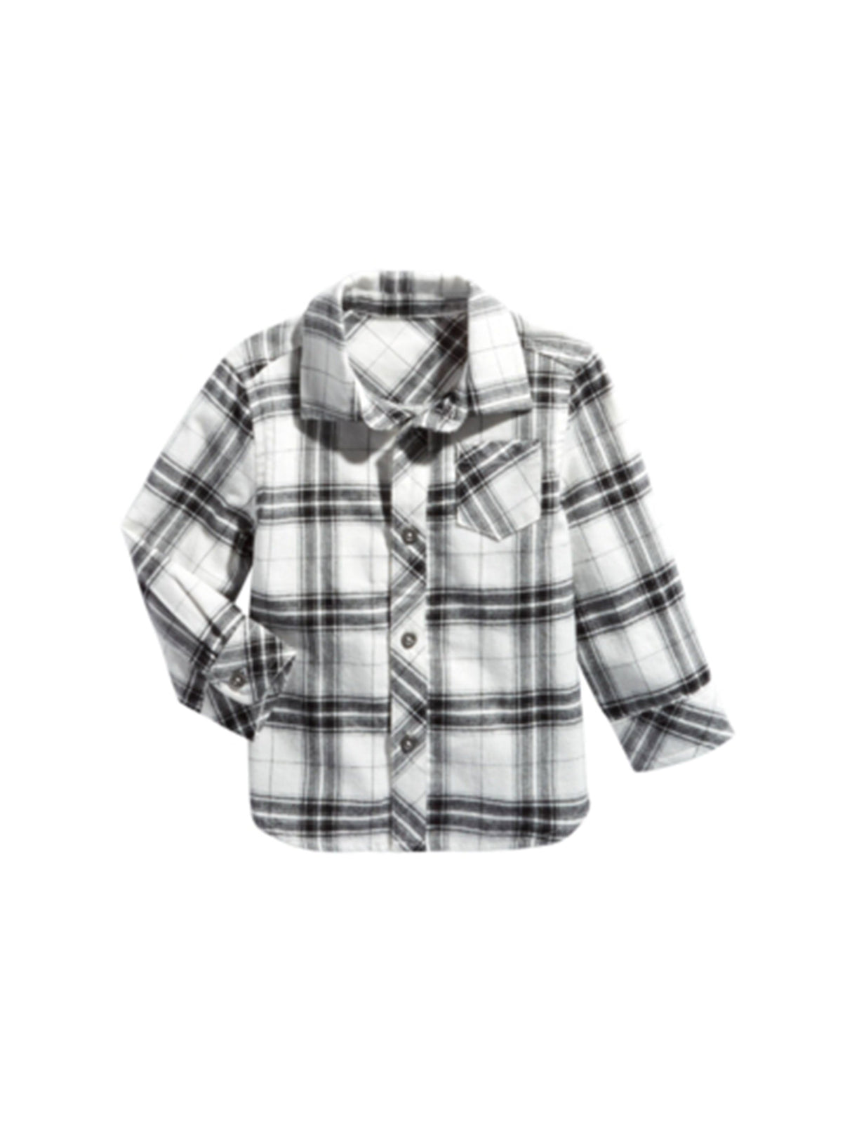 Image for Kids Boy's Plaid Shirt,Black/White