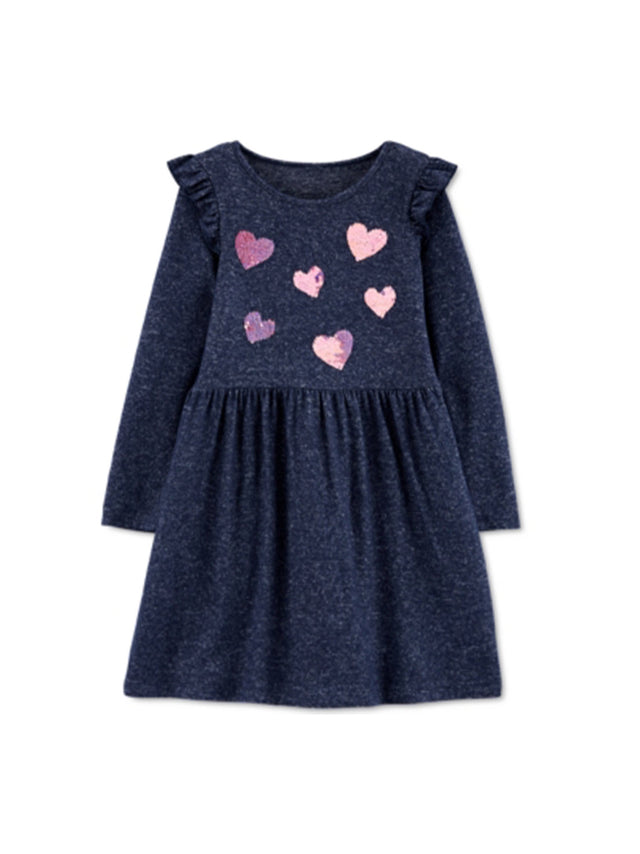 Image for Kids Girl's Sequined Dress,Navy