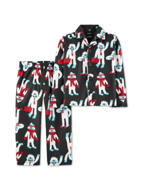 Image for Kids Boy's Graphic Printed Sleepwear Set,Dark Grey