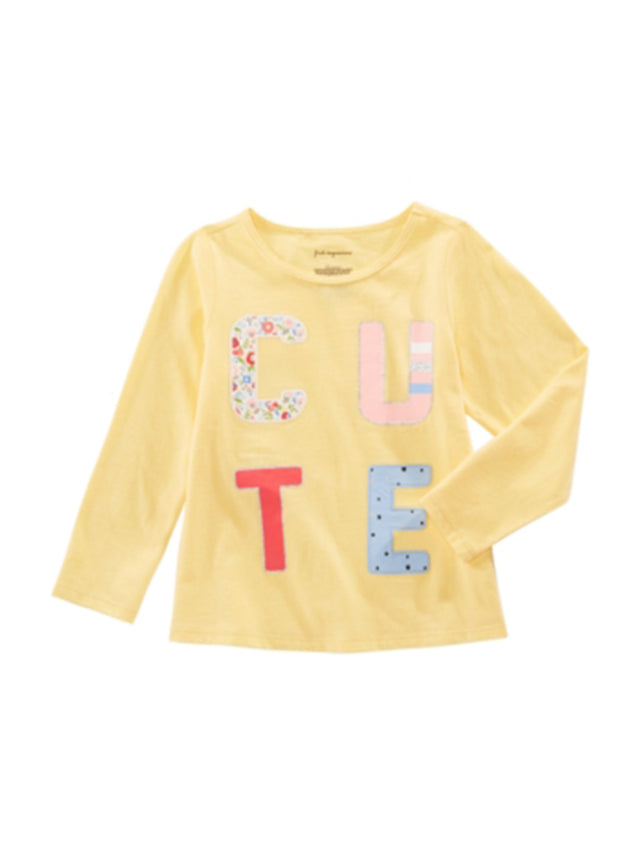 Image for Kids Girl's Graphic Printed Top,Yellow