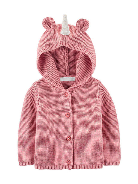 Image for Kids Girl's Ribbed Cardigan,Pink