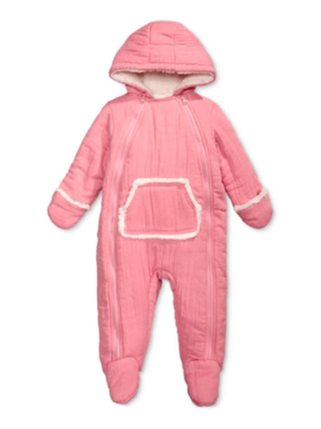 Image for Kids Girl's Faux Fur Trim Jumpsuit,Pink