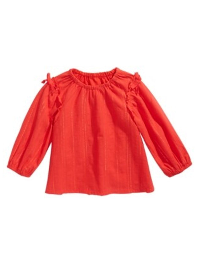 Image for Kids Girl's Textured Top,Red