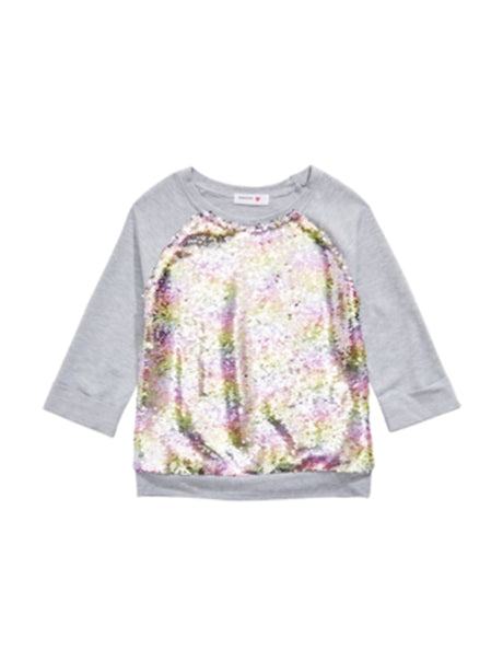 Image for Kids Girl's Sequined Top,Light Grey