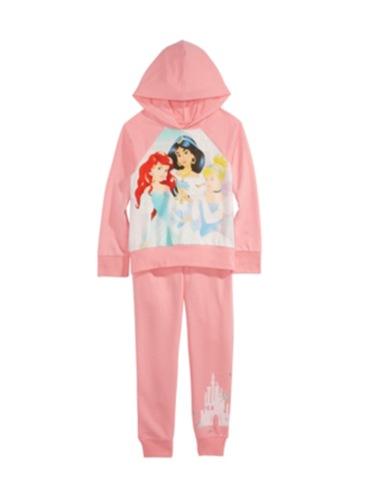 Image for Kids Girl's 2 Pcs Graphic Printed Hoodie & Jogger Set,Pink