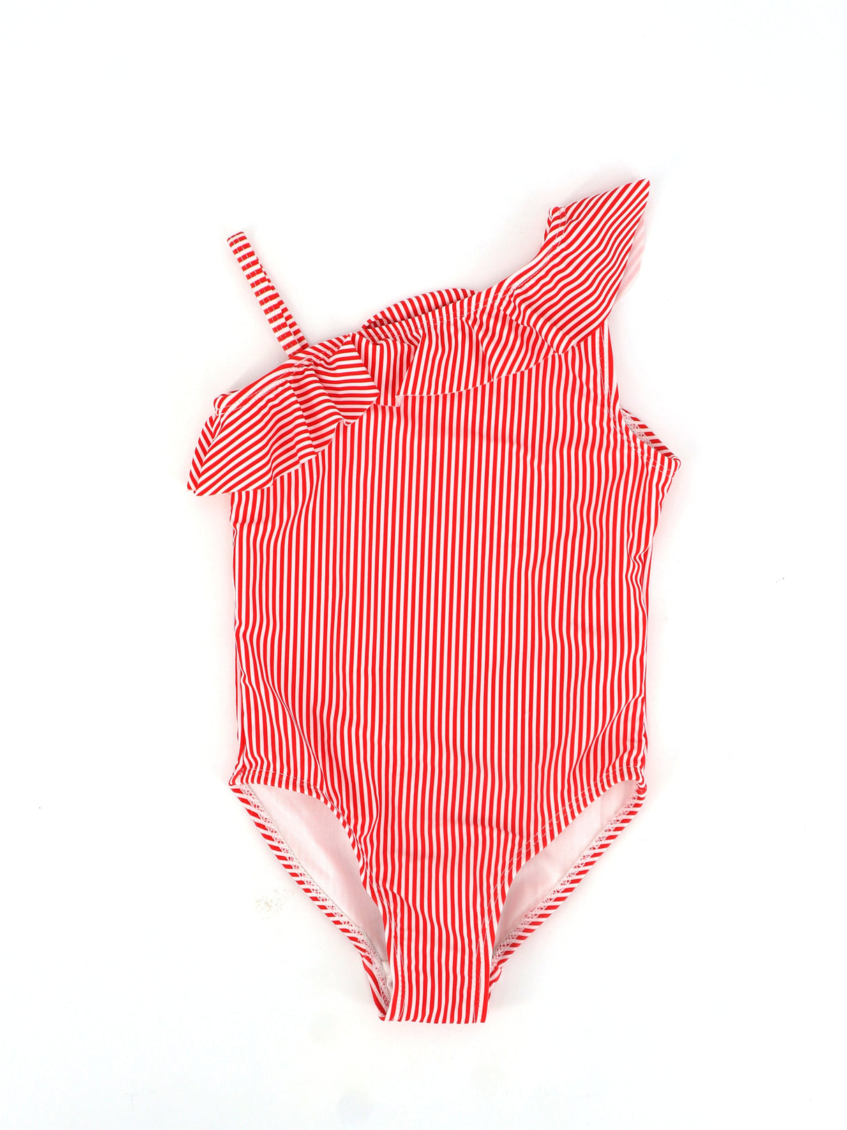 Image for Kids Girl's Striped Swimsuit,Red