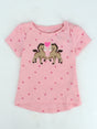 Image for Kids Girl's Graphic Embroidered T-Shirt,Pink