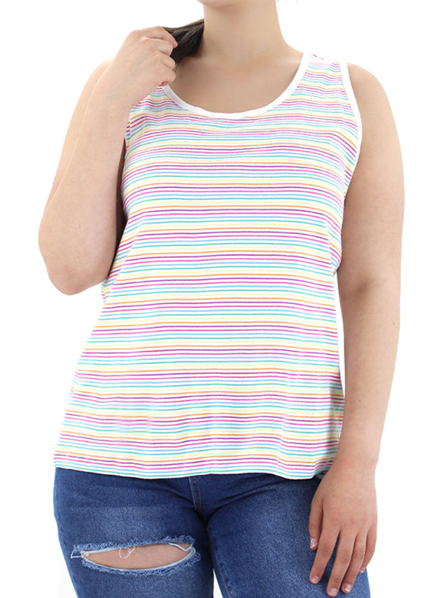 Image for Women's Striped Tank Top,Multi