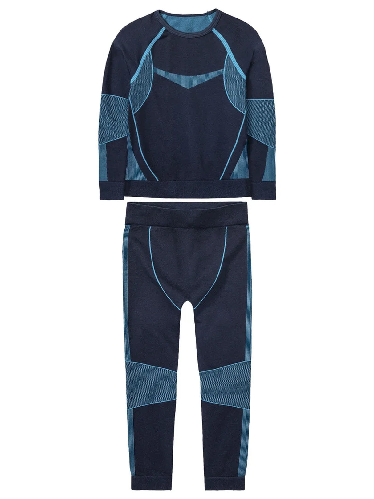 Image for Kids Boy's 2 Pcs Textured Top & Bottom Sleepwear Set,Navy