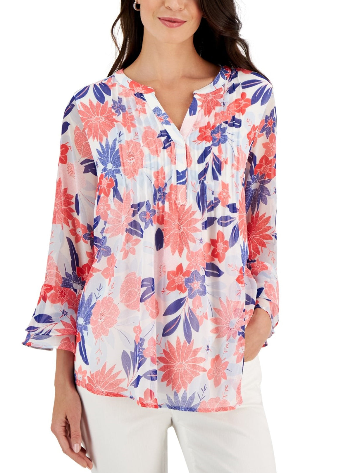 Image for Women's Floral Printed Top,Multi