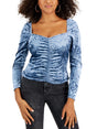 Image for Women's Ruched Front Top,Blue