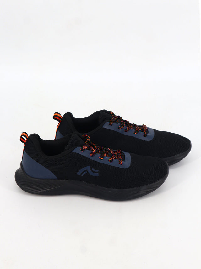 Image for Men's Brand Logo Printed Running Shoes,Black