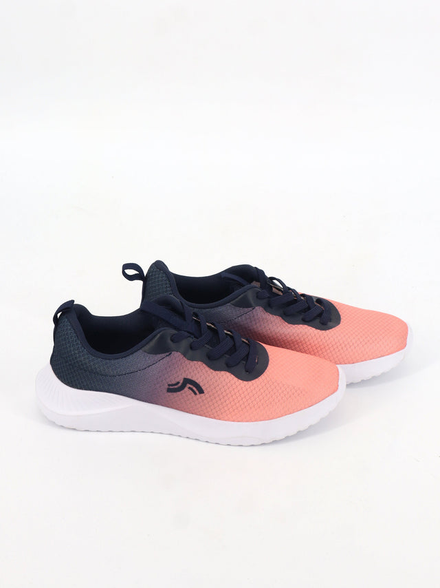Image for Women's Brand Logo Printed Running Shoes,Navy/Coral