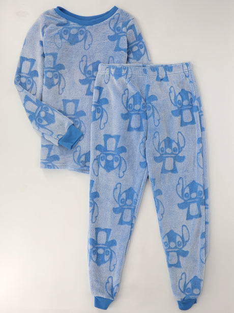 Image for Kids Boy Graphic Printed Top & Bottom Sleepwear Set,Light Blue