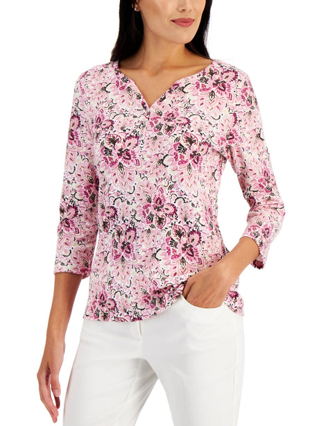 Image for Women's Printed Top,Pink