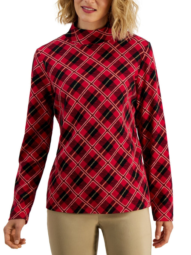 Image for Women's Plaid Top,Red