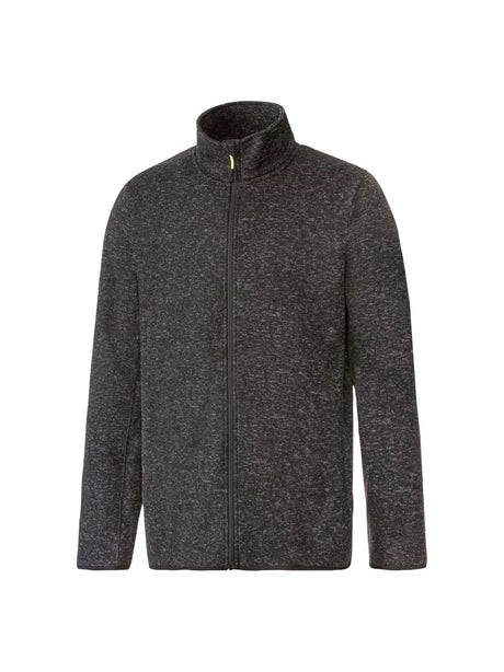 Image for Men's Textured Fleece Jacket,Dark Grey